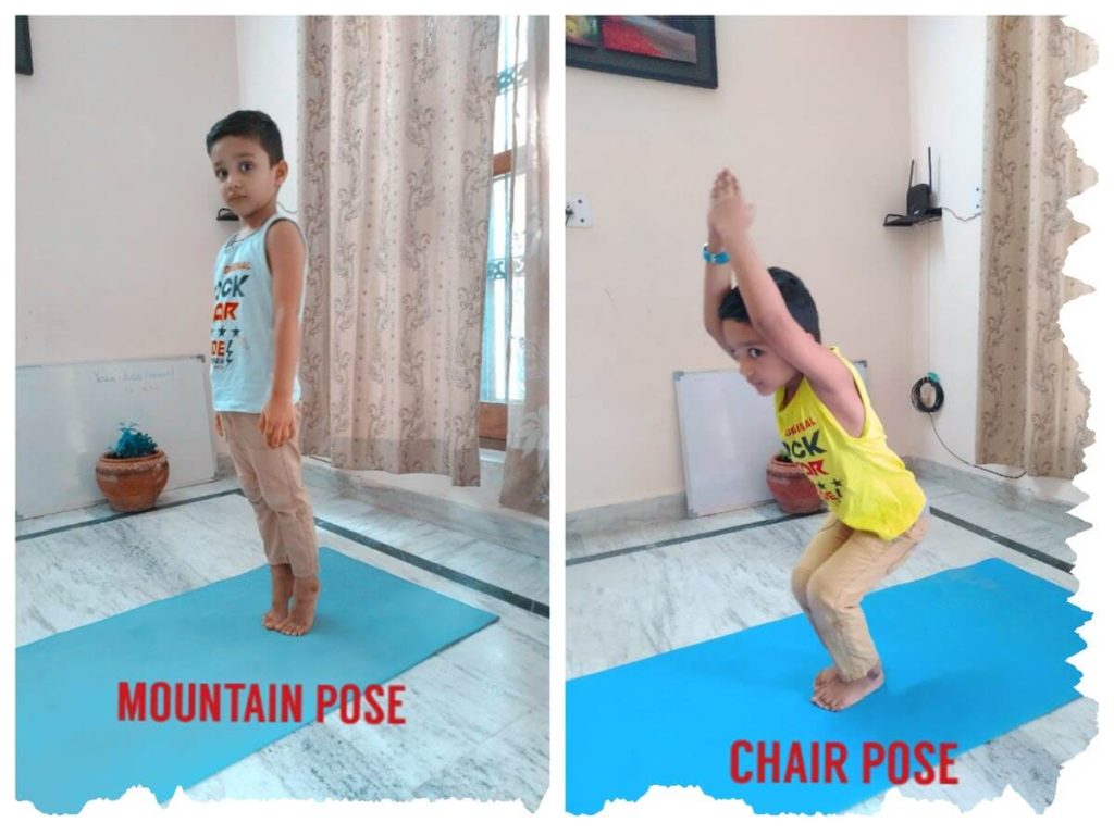 Mountain Pose Chair Pose Yoga for Kids