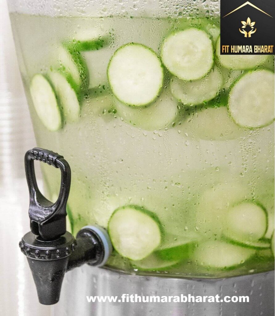 Cucumber used as detox water with fithumarabharat